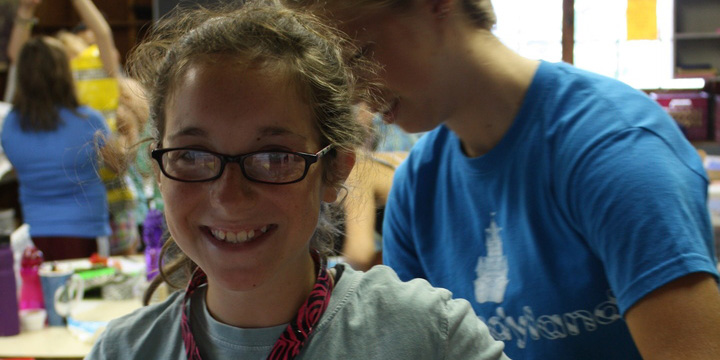 A Young Camper Works On an Arts Project at Boys' and Girls' Camp