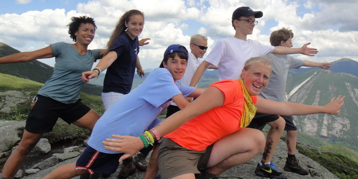 A Group Poses During a Hike